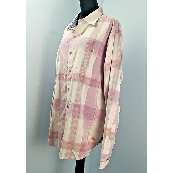 Tommy Bahama Coastline Cord XLT Shirt Mens Button Up Corduroy Grand Isle Plaid - Picture 7 of 13